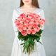 Букет из 25 розовых Российских роз