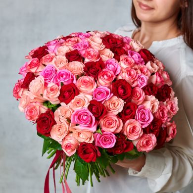 Букет из 101 кенийской розы (40 см.)